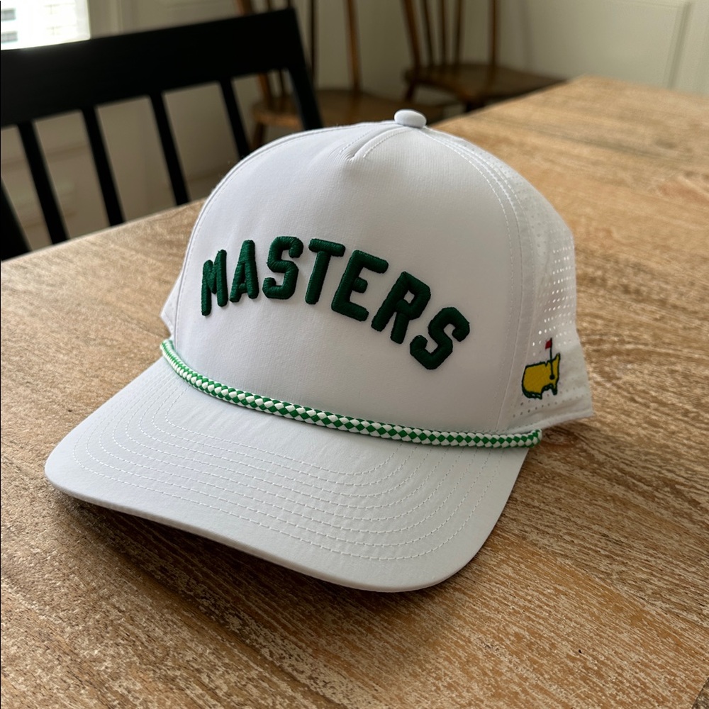 Masters White Golf Cap with Perforated Design